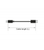 Delock Magnetický USB datový a napájecí kabel cerný 1,1 m