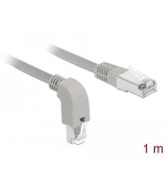 Delock Síťový kabel RJ45 Cat.5e SF/UTP pravoúhlý dolů / přímý 1 m
