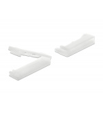 Delock Plochý držák kabelu se zajištovací sponou, samolepicí, prírodní, 10 ks