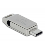 Delock Flash disk USB 3.2 Gen 1, USB-C™ + Typ-A, 64 GB - kovový kryt