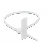 Delock Kabelový úvazek se štítkovou visačkou, D 100 x Š 2,5 mm, bílý, 10 ks