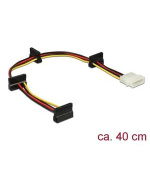 Delock Napájecí kabel Molex 4 pin samec > 4 x SATA 15 pin samice 40 cm