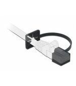 Delock Prachová záslepka pro RJ45 samec s montážní příchytkou, černý