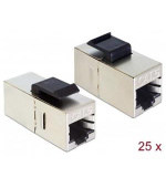 Delock Keystone Modul RJ45 jack > RJ45 jack Cat.6 kompaktní 25 ks