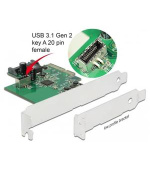 Delock Karta PCI Express na 1 x interní USB 3.2 Gen 2 key A 20 pin samice
