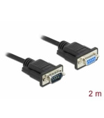 Delock Sériový kabel rozhraní RS-232 Sub-D9, ze zástrčkového na zásuvkový, délky 2 m