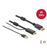 Delock Kabel HDMI na DisplayPort 4K 30 Hz 2 m