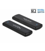 Delock Externí kombinované pouzdro USB Type-C™ pro M.2 NVMe PCIe nebo pro SATA SSD - beznástrojové