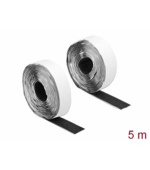 Delock Prilnavá páska suchého zipu Velcro, na zapínání háckovým a smyckovým povrchem, D 5 m x Š 25 mm, cerná