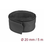 Delock Tkaninové opláštění s uzávěrem na suchý zip, 5 m x 20 mm, černé