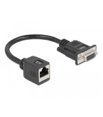 Delock Sériový adaptér pro kabelové rozšíření z konektoru DB9 samice na konektor RJ45 samice