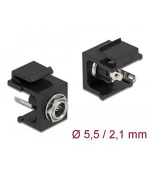 Delock Keystone modul DC 5,5 x 2,1 mm samice černá