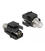 Delock Keystone modul IEC samec > F samice černá