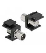 Delock Keystone modul IEC samec > F samice černá