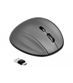 Delock Ergonomická optická pětitlačítková myš 3 v 1, USB Typu-A / Type-C™ 2,4 GHz a Bluetooth