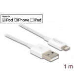 Delock USB datový a napájecí kabel pro iPhone™, iPad™, iPod™ bílý 1 m