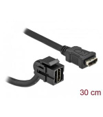 Delock Keystone modul HDMI samice 110° > HDMI samice s kabelem černá
