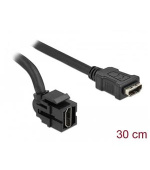Delock Keystone modul HDMI samice 250° > HDMI samice s kabelem černá