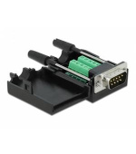 Delock Adaptér z D-Sub 9 pin zástrčkového konektoru na 10 pin svorkovnici s krytem