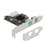 Delock PCI Express x1 Karta na 2 PS/2 a USB pinový konektor - Low Profile