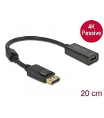 Delock Adaptér DisplayPort 1.2 samec na HDMI samice 4K pasivní černý