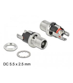 Delock Konektor DC 5,5 x 2,5 x 12,0 mm, zásuvková hlavice, pájecí verze