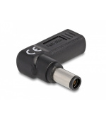Delock Adaptér na kabel na nabíjení laptopu, ze zásuvky USB Type-C™ na zástrčku Dell 7,4 x 5,0 mm, úhlový 90