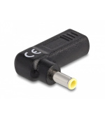 Delock Adaptér na kabel na nabíjení laptopu, ze zásuvky USB Type-C™ na zástrčku Samsung 5,5 x 3,0 mm, úhlový 90°
