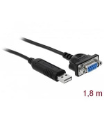 Delock Adaptér z rozhraní USB 2.0 na sériové rozhraní RS-232 s kompaktním krytem sériového konektoru