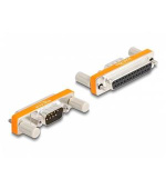 Delock Adaptér z 9 pinového zástrčkového konektoru D-Sub s maticemi na 25 pinový zásuvkový konektor D-Sub se šrouby