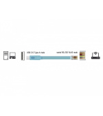Delock Adaptér USB 2.0 Typ-A samec > 1 x Serial RS-232 RJ45 samec 2,0 m modrý