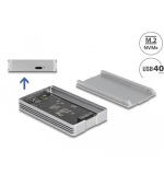 Delock Pouzdro USB4™ 40 Gbps na 1 x SSD M.2 NVMe - beznástrojový