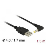 Delock Napájecí kabel USB > DC 4,0 x 1,7 mm male 90° 1,5 m