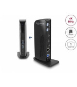 Delock Dokovací stanice USB, duální DisplayPort, 4K / USB 3.2 / LAN / Audio (Displaylink)