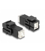 Delock Modul Keystone z konektoru USB 2.0 Typu-B na konektor USB 2.0 Typu-B, černá