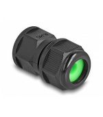 Delock Průchozí spojka RJ45, prachotěsná a vodotěsná podle IP67, černá