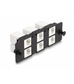Delock Panel adaptérů Keystone, 6 portů, černý