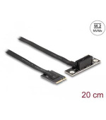 Delock Adaptér M.2 klíč A+E na PCIe x1 NVMe, pravoúhlý, s kabelem délky 20 cm