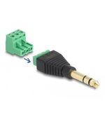 Delock Adaptér Stereo jack samec 6,35 mm > svorkovnice 3 pin 2-části