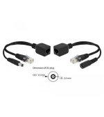 Delock Sada pasivního adaptéru PoE RJ45 DC 5,5 x 2,5 mm
