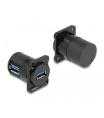 Delock Typu D Modul USB 2.0 Typ-A samice na samice 90° pravoúhlý