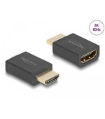 Delock Vysokorychlostní rozhraní HDMI s adaptérem sítě Ethernet, ze zástrčky na zásuvku, 8K 60 Hz, černé