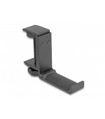 Delock Držák sluchátek, nastavitelný, pro montáž na stůl, hliníkový, černý