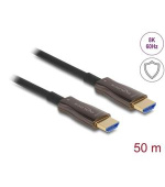 Delock Aktivní optický kabel HDMI s kovovým pancéřováním, 8K 60 Hz, 50 m