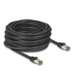 Delock Síťový kabel RJ45 Cat.6A, U/FTP, ultraohebný s vnitřním kovovým pláštěm, délky 15 m, černý