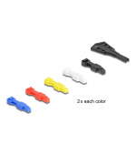 Delock Síťový kabel RJ45 Cat.6A S/FTP se sadou bezpečnostních sponek, 3 m dlouhý, černý