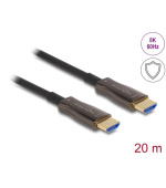 Delock Aktivní optický kabel HDMI s kovovým pancéřováním, 8K 60 Hz, 20 m