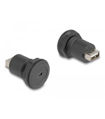 Delock Integrovaný konektor z USB 2.0 Typu Mini-B na USB 2.0 Typu-A, černý