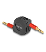 Delock Zatažitelný audio kabel 3,5 mm, 3 Pin Stereo jack, ze zástrčky na zástrčku 90 cm