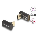 Delock Adaptér USB 40 Gbps USB Type-C™ PD 3.0 100 W samec na samice pravoúhlý 8K 60 Hz
